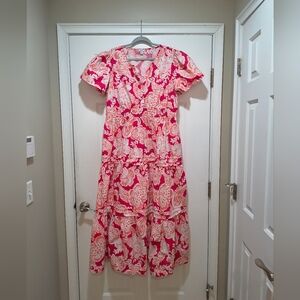 Crown & Ivy Boho Floral Tiered Maxi Dress Size XXL